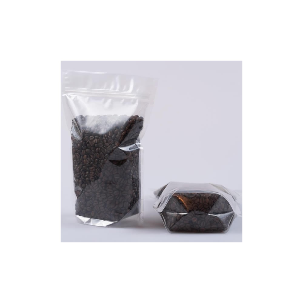 Pungă Doypack cu zip 250 g, transparent