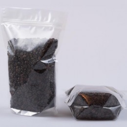 Pungă Doypack cu zip 250 g, transparent