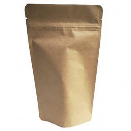 Pungă Doypack cu zip și valvă 250 g, nature