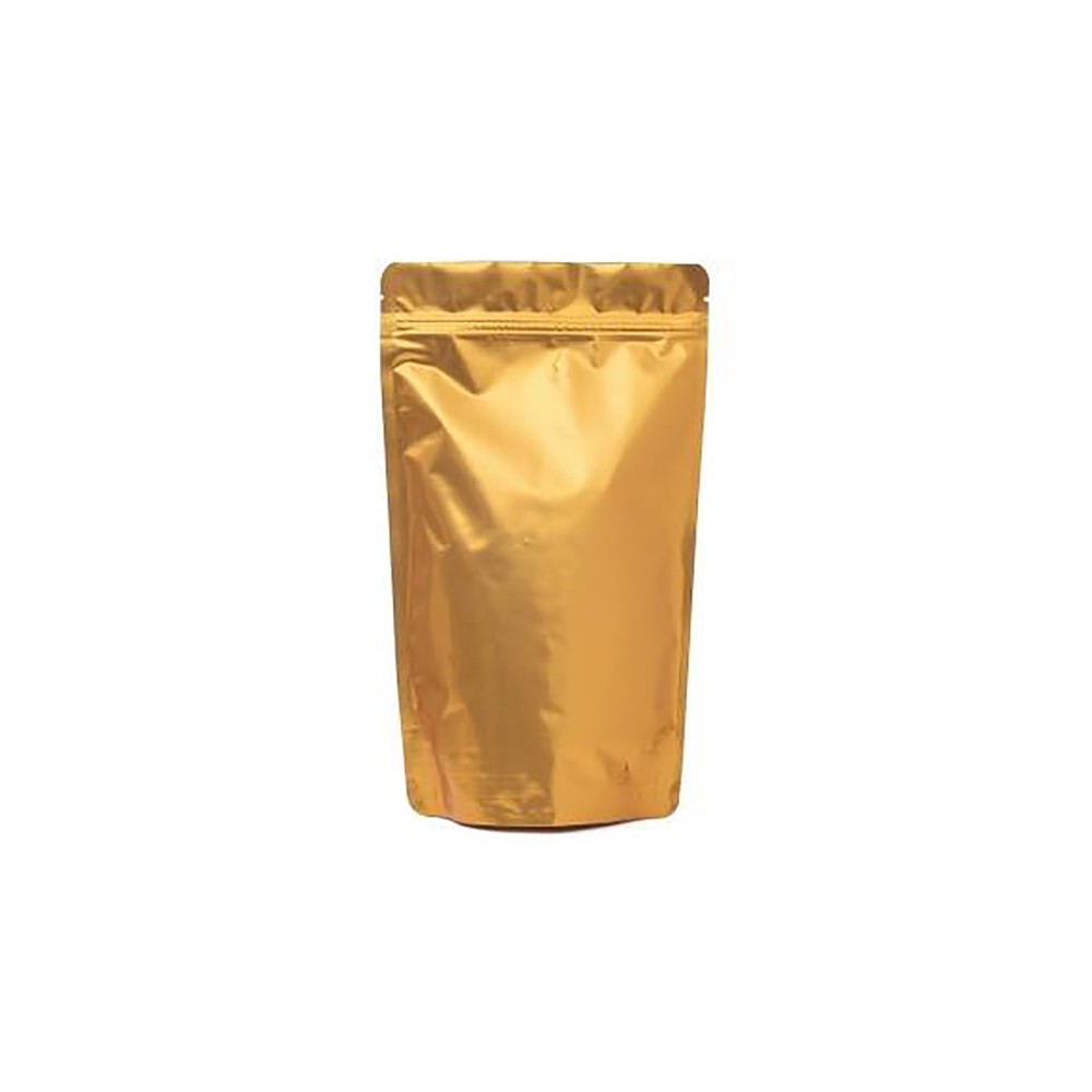 Pungă Doypack cu zip și valvă 500 g, auriu mat