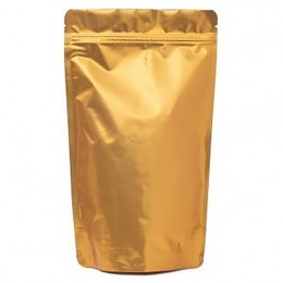 Pungă Doypack cu zip și valvă 500 g, auriu mat