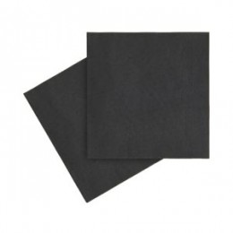 Servetele negre patrate 33 cm - 250 buc/set