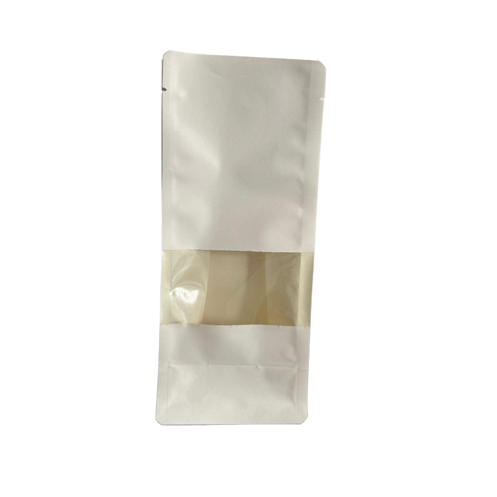 copy of Flat Bottom cu zip 500 g, alb mat