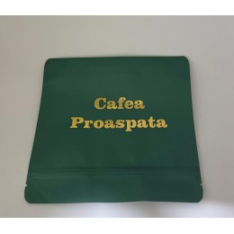 Pungă Doypack cu zip 250 g, Verde soft touch