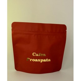 Pungă Doypack cu zip 250 g, cărămiziu soft touch