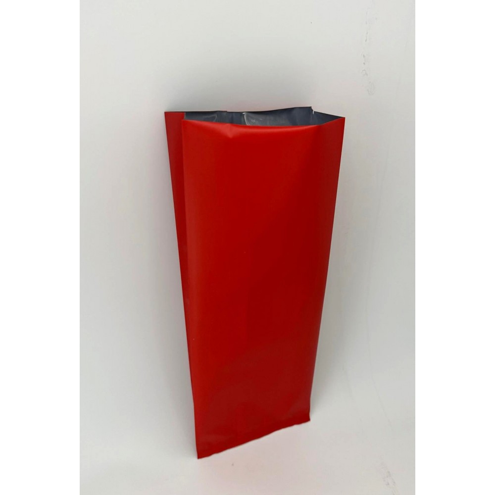 Pungă cu pliu lateral 1000 g, rosu mat