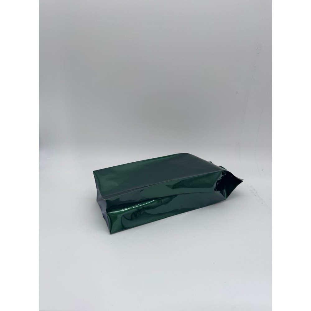 Pungă cu pliu lateral 250 g, verde metalizat