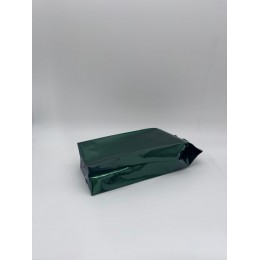 Pungă cu pliu lateral 250 g, verde metalizat