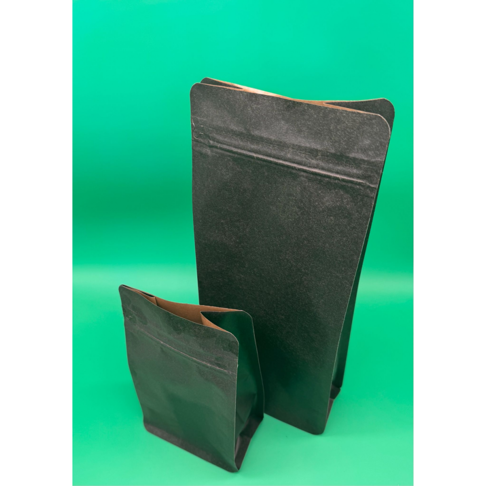copy of Flat Bottom cu zip 250 g,  negru mat