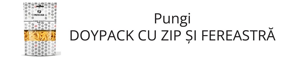 Pungi Doypack cu zip si Fereastra